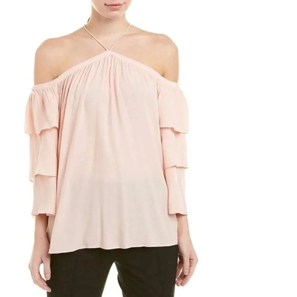 NWT 1. State Pink Off Shoulder Ruffle Blouse M - Picture 1 of 9